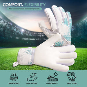 Gants de gardien de but en latex respirants, imperméables, professionnels, à doigts entiers, avec sangle de poignet réglable, pour le football - Product Image 3