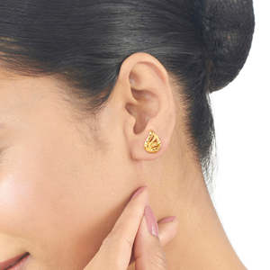 Aros de Oro de 18k con Diamantes de Circonio y Perlas para Mujer - Joyería Moderna para Bodas y Compromisos - Product Image 2