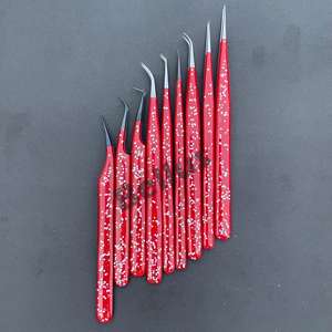 Custom Logo Professional <b>Eyelash</b> Tweezers Premium Lash <b>Applicator</b> Tools for Salon & Beauty Professionals - Product Image 2