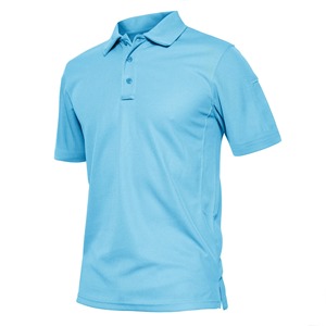 T-shirts de golf d'été T-shirts légers pour l'extérieur, la randonnée et le camping Tee Tops Polo à manches courtes pour hommes à séchage rapide - Product Image 4