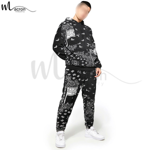 Fully Customized Made 2025 Black <b>White</b> Contrast Color With Hood New Arrival Unique Design Adult Outer Wear Winter <b>Tracksuits</b> - Product Image 1