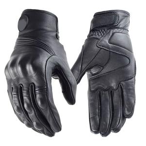Guantes de moto personalizados para hombre y mujer, de cuero, diseño de logotipo personalizado para deportes de carreras, Moto económica de gama baja - Product Image 2