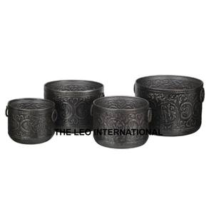 Maceta Redonda de Metal con Acabado Antiguo de Latón, Estilo Nórdico, para Decoración de Plantas en el Hogar y Jardín, Buena Calidad - Product Image 5