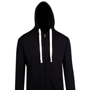 เสื้อฮู้ดซิปสีดำ ยูนิเซ็กซ์ ผ้าฝ้ายฟลีซ ซิปเต็มตัว เสื้อกันหนาวลำลอง สตรีทแวร์ ผ้านุ่ม อุ่น ขายส่ง - Product Image 5