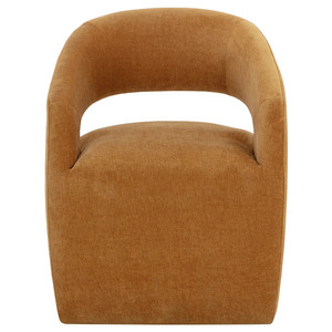 Silla de Comedor Moderna Estilo Bouclé, Sillón Tapizado con Asiento Acolchado y Patas de Madera para Hogar, Comedor o Apartamento - Product Image 1