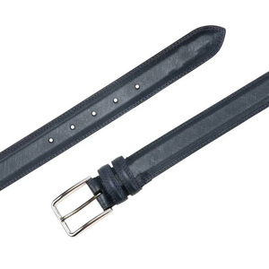 Ceinture décontractée/formelle en cuir bleu vintage pour homme 100% Ceinture en cuir véritable - Product Image 4
