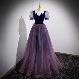 Luxury Tulle A-Line Women Prom Gowns Long Formal Party Evening Dresses