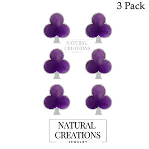 ต่างหูเงินแท้ 925 ประดับมุกน้ำเค็มและพลอยอเมทิสต์ทรงคลับ ดีไซน์ขอบเพชร ขนาด 7 มม. งานละเอียดระดับพรีเมียม เหมาะสำหรับงานแต่งงานและงานปาร์ตี้ - Product Image 2