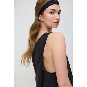 Blusa Larga Informal de Modal con Cuello Redondo, Manga Corta y Espalda Cruzada - Product Image 3