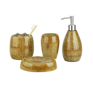 Ensemble de salle de bain en résine de qualité supérieure, artisanat meilleur design, accessoires de salle de bain pour prix de gros, fabriqué à la main indien - Product Image 1