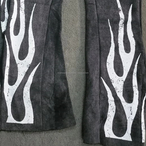 Pantalons de survêtement évasés à capuche pour hommes avec logo brodé pour la saison automne/hiver - Product Image 4