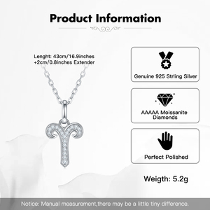 RINNTIN SMN56 gioielli di Design 925 Moissanites in argento D Color VVS ciondolo Moissanite necklacedodici <span class=keywords><strong>segni</strong></span> della collana dello <span class=keywords><strong>zodiaco</strong></span> - Product Image 2
