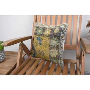 หมอนผ้าขนแกะสีเหลืองสไตล์วินเทจแบบชนบทขนาด14x14นิ้วหมอนผ้าทอมือ - Product Image 3