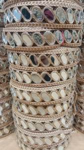 Encaje Bordado Floral Vintage para Vestidos de Novia, Borde Brillante Personalizado, Venta al por Mayor de Alta Calidad para Prendas - Product Image 5