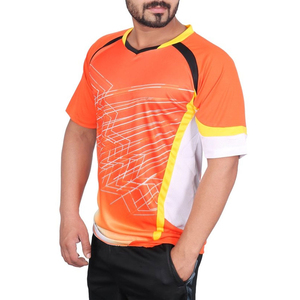 เสื้อยืดพิมพ์ลายซิลค์สกรีนสำหรับผู้ชายผ้าแคนวาสกันยับสำหรับใส่ปกติออกแบบโลโก้ได้ตามต้องการ - Product Image 3