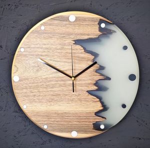 EDGE EPOXY WALL CLOCK BEST Quality Wooden Resin Epoxy Wall Clock Hand Crafted Wooden Resin Epoxy Wall Clock Wholes - Product Image 3