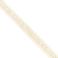Ruban élastique en dentelle crochetée souple et extensible, rose ivoire ajouré, pour lingerie, confection de vêtements, couture, bricolage et décoration.