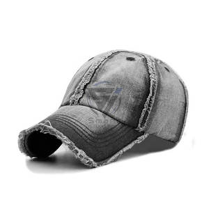 Fashion New Style Custom Embroidery logo <b>Denim</b> Mesh Trucker Cap <b>Hat</b> Snapback Baseball Cap Low Moq - Product Image 1