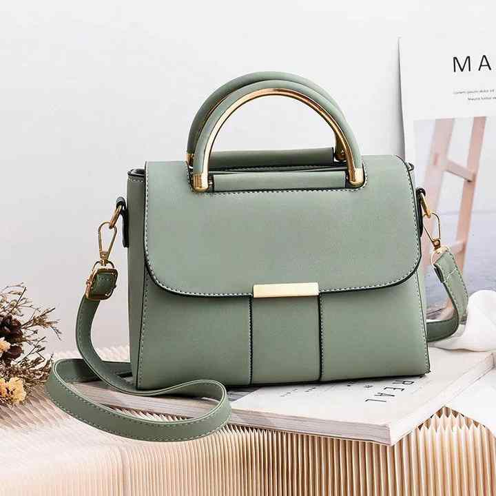 Women's New Fashion Crossbody PU Leather Shoulder Bag Small Handbag with Flap Messenger Purse Clutch Polyester Lining