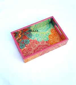 Vajilla y vajilla de madera MDF Premium de alta calidad, tamaños personalizables, bandeja impresa con revestimiento de esmalte desechable - Product Image 2