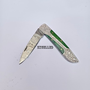 มีดพับดามัสกัสทำมือด้ามไม้ pakka ปรับแต่งได้หลากหลายใช้งานกลางแจ้งมีดตั้งแคมป์ - Product Image 4