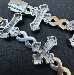 Bracelet à breloques hip-hop en moissanite de style européen et américain pour hommes et femmes, en argent 925, pour occasions de fête - Product Image 2