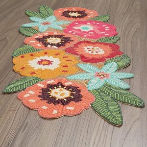 Christmas Decorative and Leaves Design Beaded <b>Runner</b> Placemat <b>Dining</b> <b>Table</b> Fancy Mat Handmade Decorative <b>Runners</b> for Wedding - Product Image 1