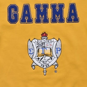 เสื้อสเวตเชิ้ตเชนิลล์สีทอง Sigma Gamma Rho Sorority สำหรับผู้หญิง พร้อมตัวอักษรกรีก ผ้าฟลีซพรีเมียม คอกลม สำหรับสุภาพสตรี เสื้อผ้าสไตล์กรีก - Product Image 5