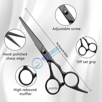 Kit de ciseaux de coiffure avec accessoires de coupe de cheveux pour salon de coiffure professionnel