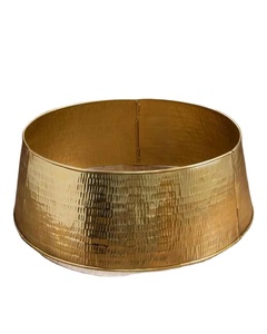 Collier d'arbre rond en métal doré à motif de points, idéal pour la décoration de jardin et d'intérieur – Vente en gros par le fabricant - Product Image 1