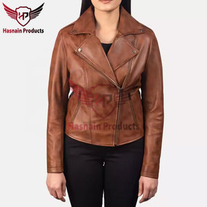Wholesale Factory High Quality Outwear Coats Women Custom Style - Luxurious 100% Genuine <b>Sheepskin</b> Leather Fur <b>Jackets</b> for Women - Product Image 2