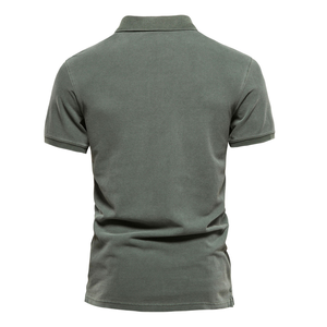 Polos transpirables de tela de algodón de nuevo estilo para hombres, ropa informal al por mayor, polos de manga corta con estilo para adultos - Product Image 5