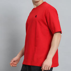 T-shirt pour homme en coton et fibre de bambou de qualité supérieure, couleur unie, surdimensionné, lourd, vintage, taille plus, respirant, vierge - Product Image 5