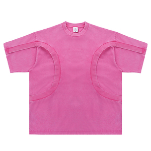 เสื้อยืดสำหรับผู้ชายทรงหลวมสไตล์สตรีทแวร์สำหรับผู้ชายเสื้อยืดผ้าฝ้าย100% พิมพ์โลโก้ตามสั่ง - Product Image 1
