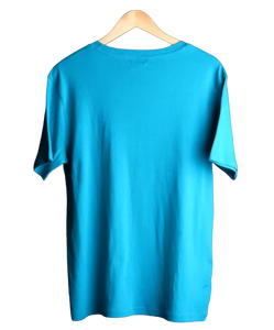 Venta al por mayor de algodón clásico de gran tamaño Regular Fit cuello redondo hombro caído Camiseta con bolsillo - Product Image 2