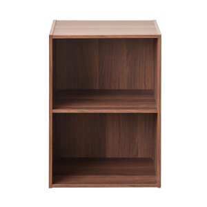 ชั้นวางหนังสือแบบไม่พับได้ 2 ชั้น ทำจากแผ่นไม้อัดลามิเนต (PVC) สำหรับใช้ในบ้าน - Product Image 1