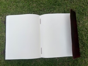 Single Black Stone <b>Leather</b> Large <b>Bound</b> <b>Book</b> with Gemstone, Hand Made Sketch Single Stone Journal Notebook <b>Leather</b> Diary - Product Image 4