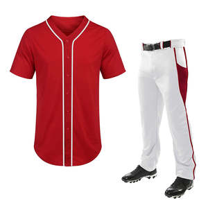 Uniformes de Béisbol Sublimados Personalizados al Por Mayor, Precio de Mayoreo, Cantidad en Stock, MOQ Bajo, Secado Rápido, Transpirables, Poliéster/Algodón de Alta Calidad - Product Image 1