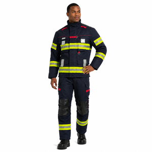 Traje de Bombero Resistente a las Llamas, Chaqueta y Pantalones para Combatir Incendios, Ropa de Trabajo para Bomberos, Conjunto de Ropa de Seguridad Protectora - Product Image 1