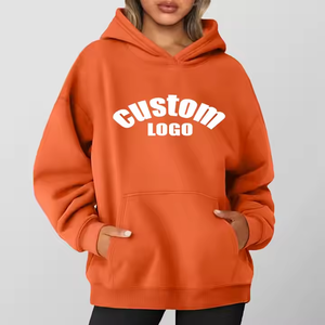 Sudadera con capucha de algodón 100% de alta calidad 420gsm personalizada del fabricante para mujer con capucha String Puff Print temporada de otoño - Product Image 2