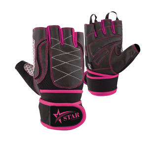 Guantes de gimnasio unisex de alta calidad de neopreno con medio dedo para entrenamiento, ejercicio físico, levantamiento de pesas, logotipo personalizado, alta visibilidad - Product Image 2
