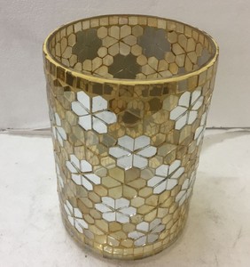 Colored Designer Mosaic Metal Candelabra Luxury Home Decoration <b>Candle</b> Holder Handmade Festival - Product Image 4