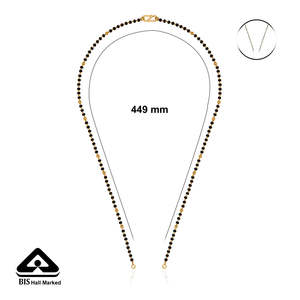Cadena Mangalsutra de Perlas y Diamantes Chapada en Oro Premium para Mujer, Regalo de Boda - Product Image 5