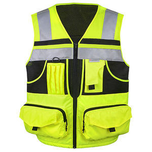 เสื้อกั๊ก Hi-Vis มีแถบสะท้อนแสง3เมตรเสื้อกั๊กนิรภัยระบายอากาศได้ดีสำหรับคนงานก่อสร้างขนาดบวกแถบสะท้อนแสง - Product Image 3