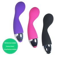 Vibrateur G-Spot 10 modes, masseur en silicone incurvé, rechargeable par USB, étanche, mini baguette pour femmes