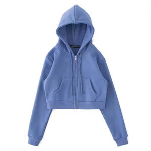 Vente en gros 2024 coton Mesdames manches longues Fashion Design Crop Tops Sweat-shirt pour femmes Sweat-shirt à capuche personnalisé pour les femmes - Product Image 1