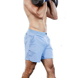 Short de gym léger pour hommes 100% coton avec logo personnalisé design décontracté et solide vente en gros - Product Image 6