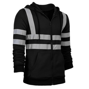 Sudadera con capucha reflectante protectora de seguridad para ropa de trabajo OEM Sudadera con capucha Softshell ligera de invierno con logotipo personalizable de alta visibilidad impermeable - Product Image 5