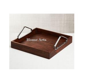 Bandeja para Servir Alimentos de Último Diseño, Calidad Premium, Madera, Cuero, Hierro, Bandeja para Frutas y Postres, Tamaño Personalizado para Proveedores Mayoristas, Deluxe - Product Image 6