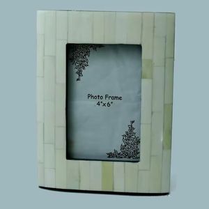 Cadre photo en bois fait à la main et en os Incrustation d'os décorative Prix de gros Cadre photo en incrustation d'os Pièce décorative - Product Image 3